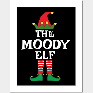 Moody Elf Matching Family Christmas Posters and Art